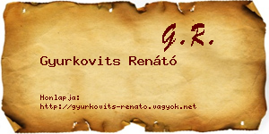Gyurkovits Renátó névjegykártya