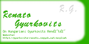 renato gyurkovits business card